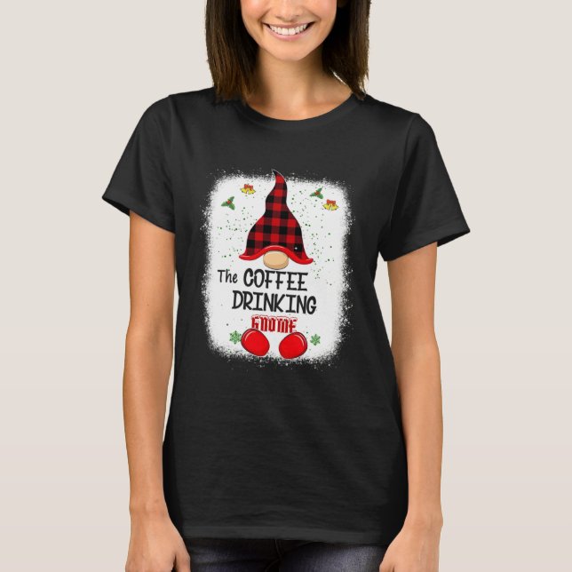Bleached The Coffee Drinking Gnome Matching Family T Shirt (Framsida)