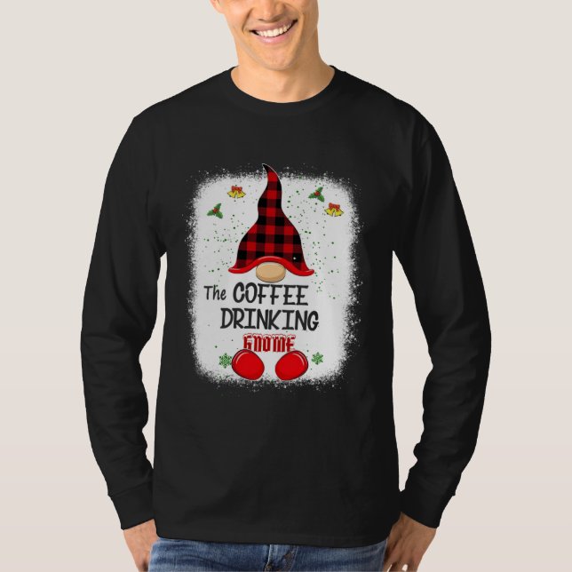 Bleached The Coffee Drinking Gnome Matching Family T Shirt (Framsida)