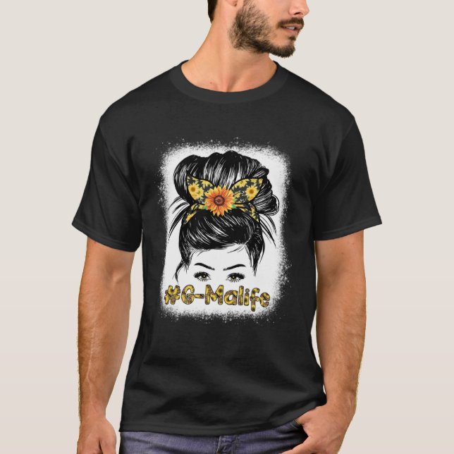 Bleacher G Morsa Messy Hair Bun SolroWomen Mothe T Shirt (Framsida)