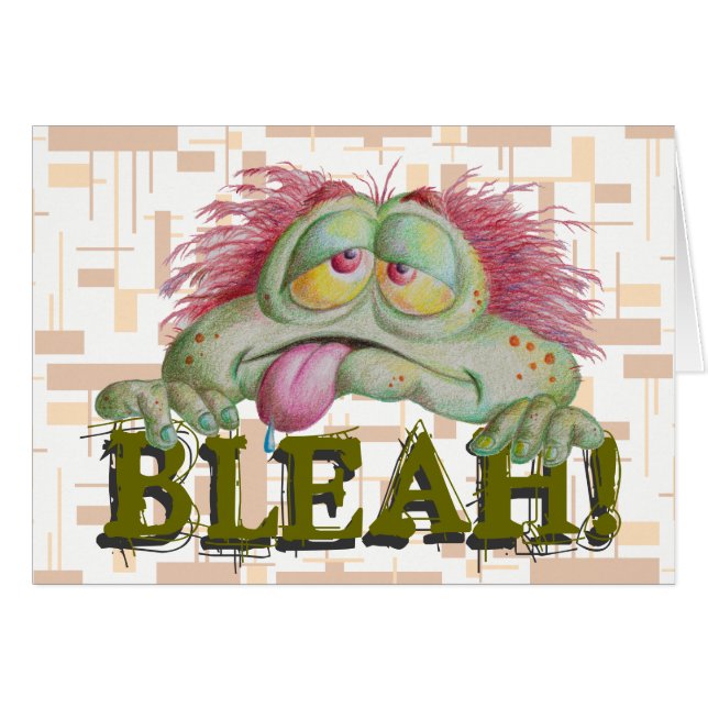 BLEAH! HÄLSNINGSKORT (Framsidan Horizontal)