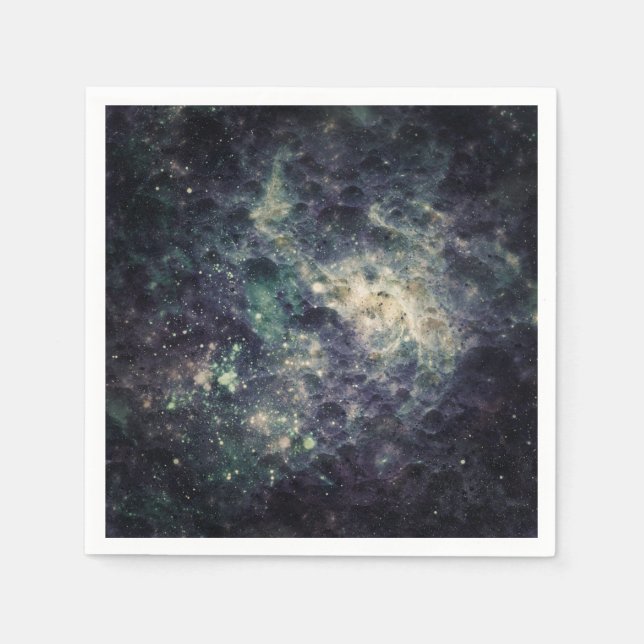 Bleak Galaxy Space Sten Födelsedagsfest Pappersservett (Framsidan)