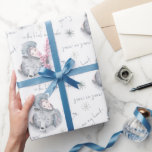 Bleak Mid Winter Bear Snö Princess Mönster Presentpapper<br><div class="desc">Bleak Mid Winter Bear Snö Princess Mönster med texter från den populära julen sång slumpmässigt i hela mönster.</div>