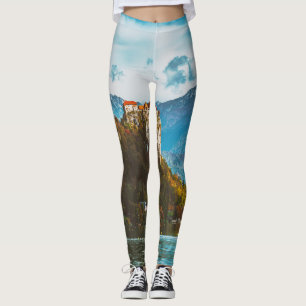 Bled Castle: slovenska Cliff Overlook. Leggings
