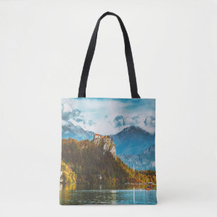 Bled Castle: slovenska Cliff Overlook. Tygkasse
