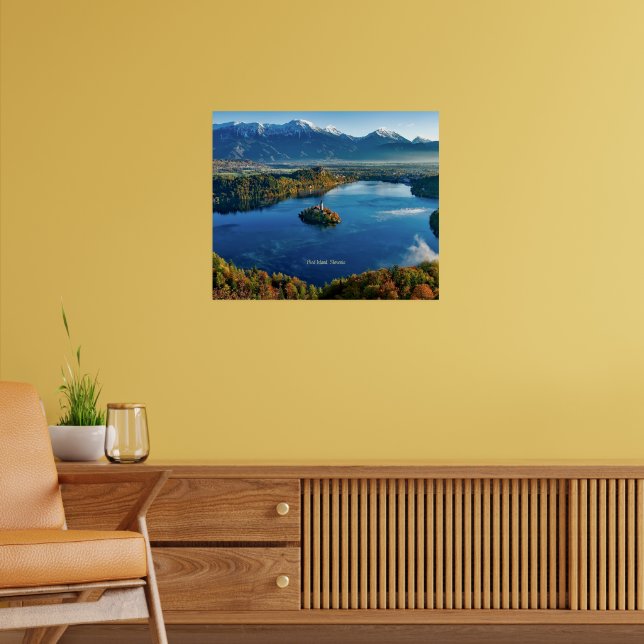 Bled Island, Slovenia, scenic Poster (Vardagsrum 2)