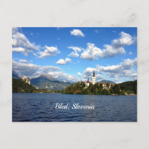 Bled, Slovenien - landskapsbild Vykort
