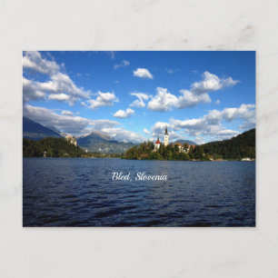 Bled, Slovenien - landskapsbild Vykort