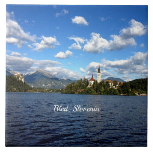 Bled, Slovenien - landskapsfoto, Kakelplatta