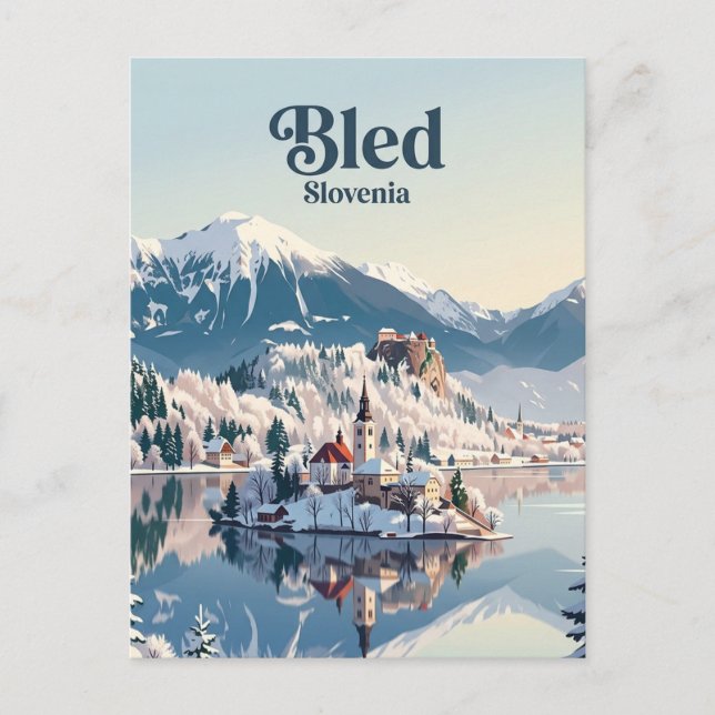 Bled, Slovenien Vykort (Framsida)