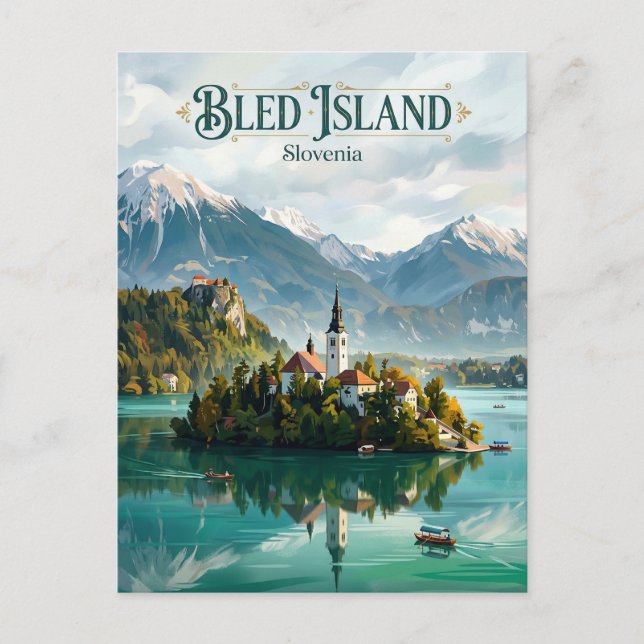 Bledön Slovenien Vykort (Framsida)