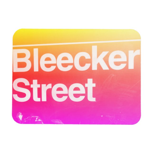 Bleecker Street, Greenwich Village, Manhattan NYC Magnet (Horisontell)