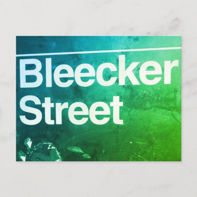 Bleecker Street, Greenwich Village, Manhattan NYC Vykort (Framsida)