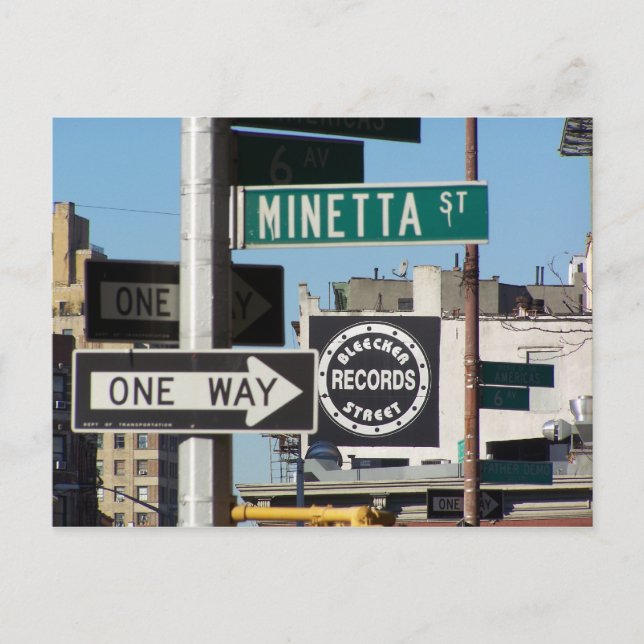 Bleecker Street Records Vykort (Framsida)