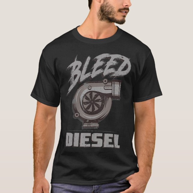 Bleed Diesel Fuel Diesels Lastbilar Roll Coal USA T Shirt (Framsida)
