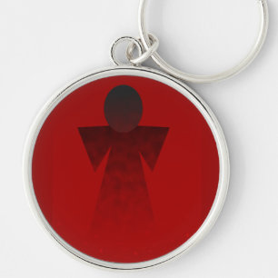 Bleeding Angel Keychain Rund Silverfärgad Nyckelring