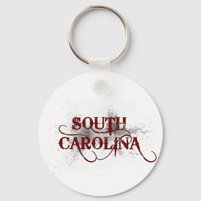 Bleeding Grunge South Carolina Keychain Nyckelring (Framsida)