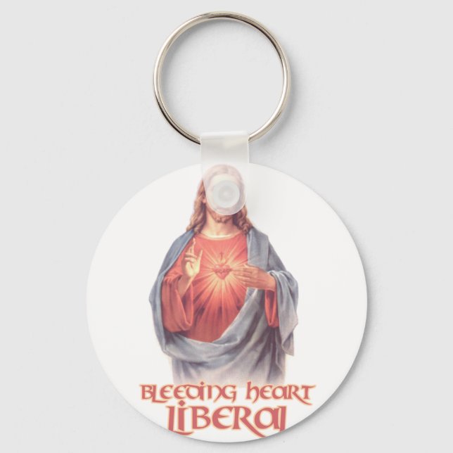 Bleeding Heart Liberal Jesus Nyckelring (Framsida)
