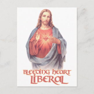 Bleeding Heart Liberal Jesus Vykort