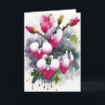 Bleeding Heart - Watercolor flowers Kort<br><div class="desc">Watercolor flowers</div>
