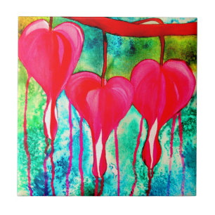 Bleeding Hearts blomart Kakelplatta
