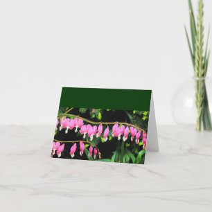 "BLEEDING HEARTS"-blommigt Kort