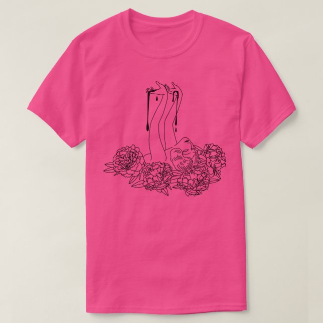 Bleeding Peonies 1 T Shirt (Design framsida)