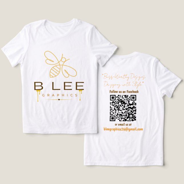 BLEEGRAPHICS Logotyp Kvinnor T Shirt (Design fram och bak)