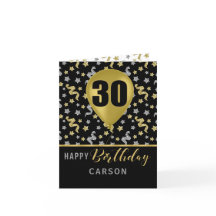 Blegering av konfetti 30års födelsedag Guld och Si