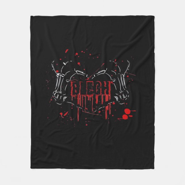 Blegh Breakdown, Skeleton Heart Händer, Emo Band,  Fleecefilt (Framsidan)