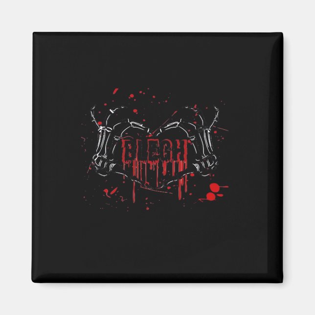 Blegh Breakdown, Skeleton Heart Händer, Emo Band,  Magnet (Framsidan)