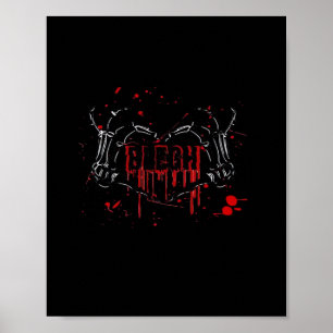 Blegh Breakdown, Skeleton Heart Händer, Emo Band, Poster
