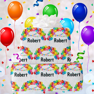 Blegon Arch Birthday-firandet Lägg till Namn Presentpapper