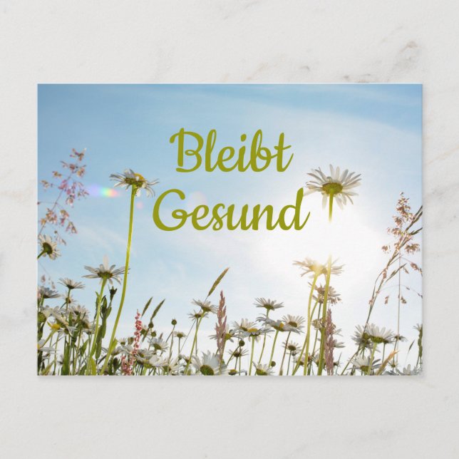 Bleibt Gesund - Vykort (Framsida)