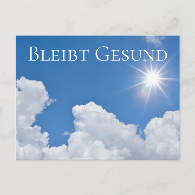 Bleibt Gesund - Vykort (Framsida)