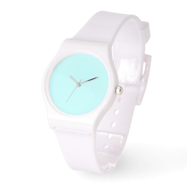 Blek Aqua Dial White Silicone Armbandsur (Vinkel)