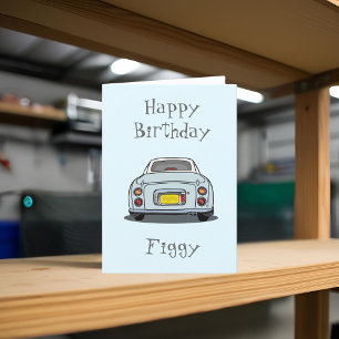 Blek Aqua Figaro Figarations Figargy Birthday Card Kort