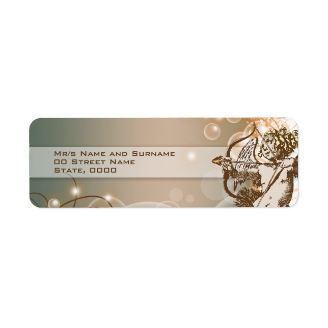 Blek avokado chock returadress etikett (Framsidan)