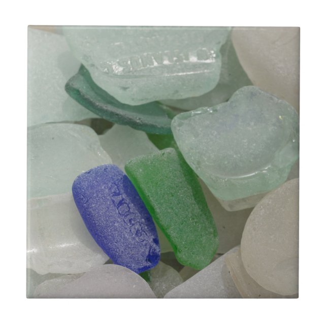 Blek Beach-glas Kakelplatta (Framsidan)