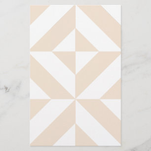 Blek Beige Geometric Deco Cube Mönster