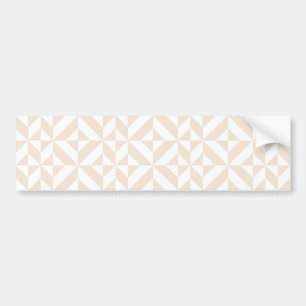 Blek Beige Geometric Deco Cube Mönster Bildekal