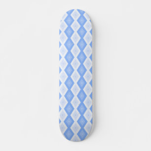 Blek blå diamant mönster mini skateboard bräda 18,5 cm