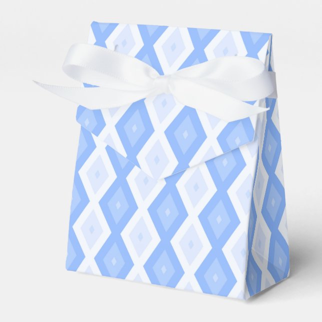 Blek blå diamant mönster presentaskar (Framsidan Sidan)