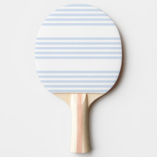 Blek blå och vit fem rand mönster pingisracket