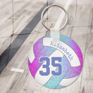 blek blå shock rosa personlig gigantisk volleyball nyckelring