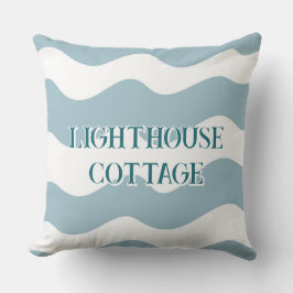 Blek Blått Vinkart redigerbar text Kudde