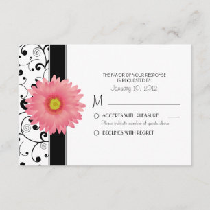 Blek Blek Gerbera Daisy Black Rulla Design OSA Kort