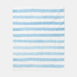 Blek Blue and White Stripe Sherpa Blanket Fleecefilt