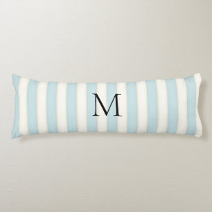 Blek Blue & Antique White Rand monogrammad Kroppskudde