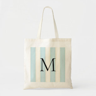 Blek Blue & Antique White Rand monogrammad Tygkasse