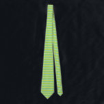 Blek Blue, Aqua Grönt och Gult Rand Slips<br><div class="desc">Abstrakt digital konst av blek blue,  aqua grönt och gult rand</div>